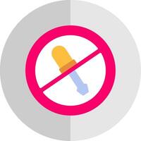 No Screwdriver Flat Scale Icon Design vector