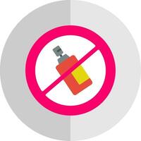 No Aerosol Flat Scale Icon Design vector