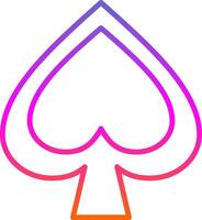 Spade Line Gradient Icon Design vector