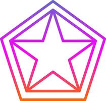 Star Pentagon Line Gradient Icon Design vector