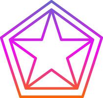 Star Pentagon Line Gradient Icon Design vector