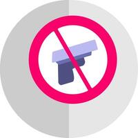 No Gun Flat Scale Icon Design vector