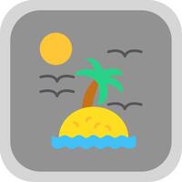 isla plano redondo esquina icono diseño vector