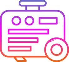 Electric Generator Line Gradient Icon Design vector