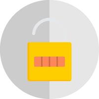 Lock Flat Scale Icon Design vector