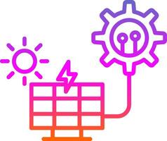 Solar Panel Line Gradient Icon Design vector