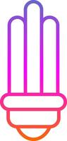 Bulb Line Gradient Icon Design vector