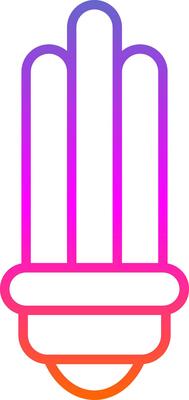 Bulb Line Gradient Icon Design