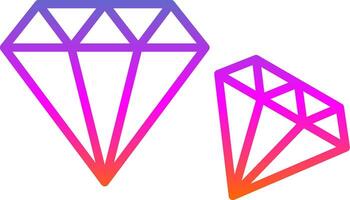 diamante línea degradado icono diseño vector