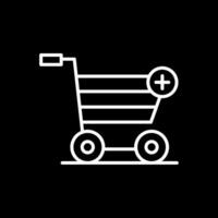 Add to Cart Line Inverted Icon Design vector