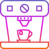 café máquina línea degradado icono diseño vector