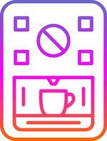 café máquina línea degradado icono diseño vector