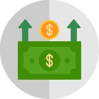 Money Growth Flat Scale Icon Design vector