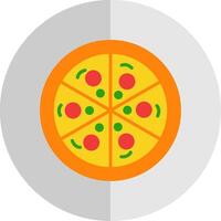 Pizza Flat Scale Icon Design vector