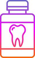 Mouthwash Line Gradient Icon Design vector