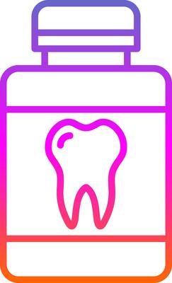Mouthwash Line Gradient Icon Design