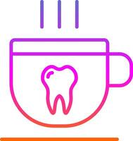 Cup Line Gradient Icon Design vector