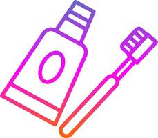 Toothpaste Line Gradient Icon Design vector