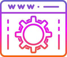 Web Optimization Line Gradient Icon Design vector