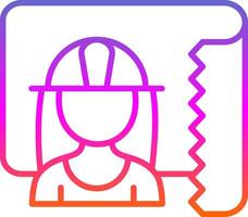 Architect Line Gradient Icon Design vector