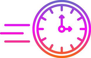 On Time Line Gradient Icon Design vector