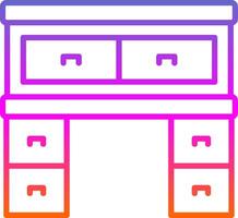 Bureau Line Gradient Icon Design vector