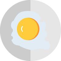 Fried Egg Flat Scale Icon Design vector