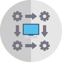 Workflow Flat Scale Icon Design vector