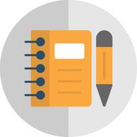 Notebook Flat Scale Icon Design vector
