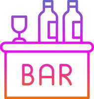 Bar Line Gradient Icon Design vector