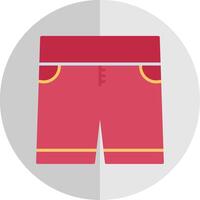 Shorts Flat Scale Icon Design vector
