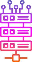 Server Line Gradient Icon Design vector