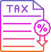 Tax Line Gradient Icon Design vector