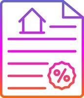 Contract Line Gradient Icon Design vector