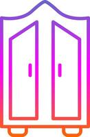 Wardrobe Line Gradient Icon Design vector