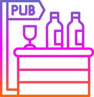 Pub Line Gradient Icon Design vector