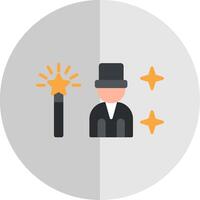 Magician Flat Scale Icon Design vector