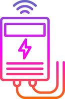 Power Meter Line Gradient Icon Design vector