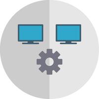 Multitask Flat Scale Icon Design vector