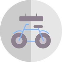 bicicleta plano escala icono diseño vector