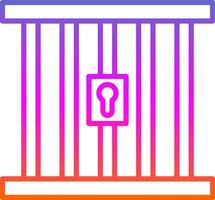 Prison Line Gradient Icon Design vector