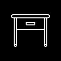 Side Table Line Inverted Icon Design vector