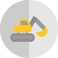 Digger Flat Scale Icon Design vector