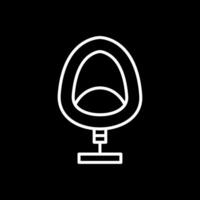 Egg Chair Line Inverted Icon Design vector