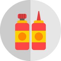 Sauces Flat Scale Icon Design vector