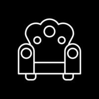 Throne Line Inverted Icon Design vector