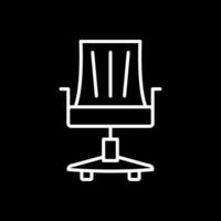 Office Chair Line Inverted Icon Design vector