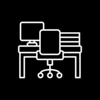 Workspace Line Inverted Icon Design vector