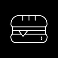 Sandwhich Line Inverted Icon Design vector