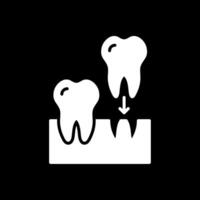 Implants Glyph Inverted Icon Design vector